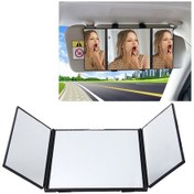 Resim Sones Shunwei Ayarlanabilir Makyaj Üçlü Katlanır Güneşlik Araba İç Makyaj Aynası 