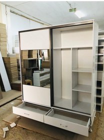 Resim Doğandekorasyon Diştan Çekmeceli 180 Cm Ve 220 Cm Sürgülü Dolap Gardirop Raydolap 