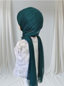 Resim Tunahazırturban Zümrüt Sevda Şal Model Hazır Duvak Hazır Şal Hazır Türban Yeşil 
