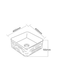 Resim Paluci Arte Beyaz Kare Lavabo 