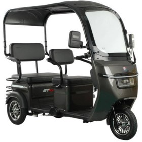 Resim Stmax Ultra 3 Tekerli Kabinli Elektrikli Moped - Gri 
