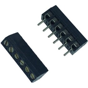 Resim Klemens 6 Pin 3.5Mm Pcb Tip Klemens - Siyah (10 Adet) 