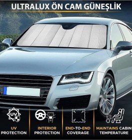 Resim Ankaflex Katlanabilir Vantuslu Araba Perdesi Güneş Önleyici 