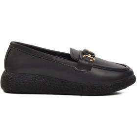 Resim Siyah Cilt Kadın Günlük Ayakkabı 261152 Z Siyah Cilt Çok Renkli 