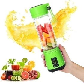 Resim SENTK Taşınabilir Blender Usbli Şarjlı Smoothie Yeşil 380 Ml Mini Mutfak Robotu Kişisel Bebek Maması Hazır 