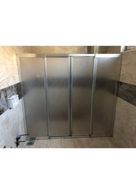 Resim Markaduş İki Duvar Arası Krom Mika Duşakabin (Duvardan Duvara) Krom 