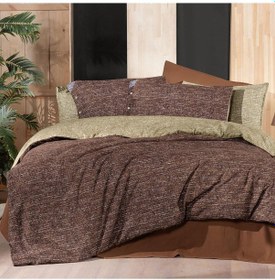 Resim Glamis King Size Battal Boy %100 Pamuk Flanel Pazen Nevresim Takımı Taba Taba 