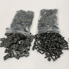 Resim 20 adet Araba Vida Koltuk Sabitleyici Klips, Araba Motor Çamurluk Tampon Koruyucu Kelepçeler, Araba Aksesuarları 