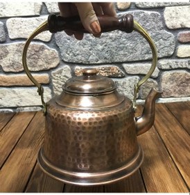 Resim Oksitli Maraş Bakır Demlik 