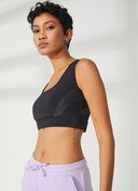 Resim Grab Siyah Kadın O Yaka Kısa Sporcu Sütyeni GW-T23S050 POLY BRALETTE 