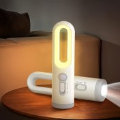 Resim Şarj Edilebilir Hareket Sensörlü Gece Lambası, El Feneri Fonksiyonu ile - Yatak Odası, Koridor, Merdiven ve Banyo için Uygun Yüksek Verimli LED - Taşınabilir, USB Güçlü, Modern Tasarım, Şık Yatak Lambası | Modern Gece Lambası | Hareket Sensörlü Gece Lambası 