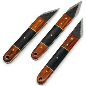 Resim Rox Wood 0056 Luban Ahşap Işaretleme Bıçak Seti 3 Parça 