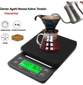 Resim Özbience Kahve Demleme Için Hassas Tartı ve Zamanlayıcı ile Mükemmel Sonuç 