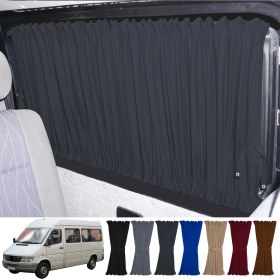 Resim Oto Pandami Mercedes Sprinter W902 Orta Şase 1997-2004 Uyumlu Füme Raylı Oto Perde Takımı 