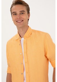 Resim U.S. Polo Assn. Erkek Turuncu Uzun Kollu Gömlek 50299597-VR202 