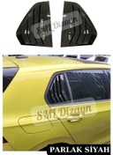 Resim Volkswagen Golf 8 Kelebek Vizör Parlak Siyah Golf Yan Cam Eki 