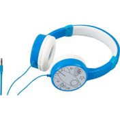 Resim Kids Colouring H-31115 3.5mm AUX Mavi Kulaküstü Çocuk Kulaklığı 