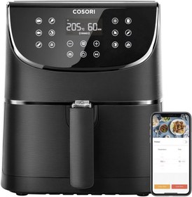 Resim Cosori Premium XXL Airfryer 5.5 lt Yağsız Siyah Fritöz Outlet 