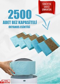 Resim Korbell Kirli Bebek Bezi Kovaları Ile Uyumlu 2500 Adet Okyanus Kokulu Bebek Bezi Kapasiteli 5 Paket Yerli 