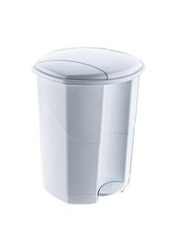 Resim Pedallı Çöp Kovası 11 Lt Metalik Gri Siyah 