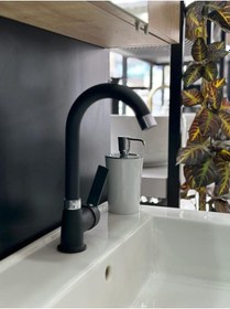 Resim Nefa Yapı Lavabo Bataryası Mat Siyah Siyah 