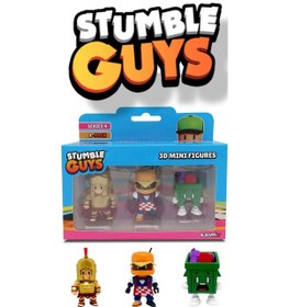 Resim Stumble Guys 3'lü Mini Figür Seri 4 - Maximus - Burger Baxter - Hot Trash 