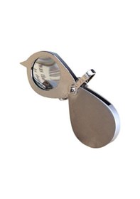 Resim 30mm 3x Cep Katlanır Büyüteç Okuma Büyüteç Büyüteç Anahtarlık Gümüş 