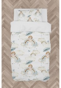 Resim Mekta Home Bebek Ve Çocuk Odası Soft Gökkuşağı Tavşan Desenli Nevresim Takımı 