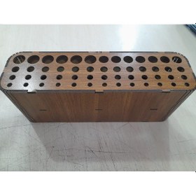 Resim Fırçalık 3mm Kahverengi Mdf 52 Adet Delikli 25,5 7 9,50cm Ebatı 