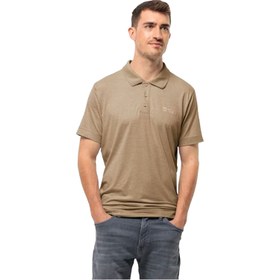 Resim Jack Wolfskin Travel Polo Erkek Bej Polo Tişört 