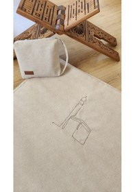 Resim Sade Seccade Çantalı Naturel Düz 70x115 Kabe Nakış Çantalı 