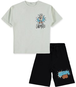 Resim Civil Boys Kurukafa Baskılı 6-9 Yaş Pijama Takımı - Gri - Açık Gri / 9-10 Yaş 