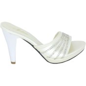Resim TRENDYSHOES Trendyshose 45052021 Topuklu Taşlı Kadın Abiye Terlik 