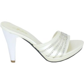 Resim TRENDYSHOES Trendyshose 45052021 Topuklu Taşlı Kadın Abiye Terlik 