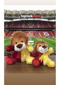 Resim Aslan Taraftar Peluş Oyuncak Aslan Kardeşler 30 Cm 20 Cm En Güzel Hediyelik Uyku Arkadaşı Kırmızı 