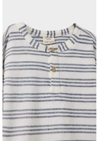 Resim Defacto Erkek Bebek Bisiklet Yaka Çizgili Pike Uzun Kollu Tişört G1954a525auer105 Ekru 