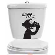 Resim nehay shop Avery Dennison Komik Uff Koku Dekoratif Klozet Banyo özel yeni sticker 