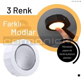 Resim 3 Renk Mıknatıslı Dokunmatik Led Atmosfer Lamba Çok Renkli 