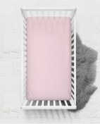 Resim 70X140 Penye Lastikli Bebek Çarşafı - Krem Pembe Lila 3'Lü Set 