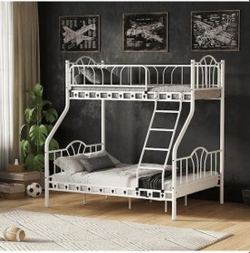 Resim Reyo İmaj 3 Kişilik Ebeveyn 3'lü Metal Ranza Beyaz 90x200 / 140x 