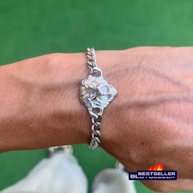 Resim RICH KING LEO SILVER BİLEKLİK (Paslanmaz Çelik) 