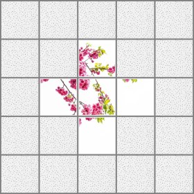 Resim Gök Panel 60 x 60 LED Panel Aydınlatma Desenli 3x3 5'li Grup Özel Seri 46511426SA 