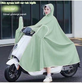 Resim Yağmur Fırtınasını Önlemek İçin Motosiklet Araba Panço Yağmurluk Gri 