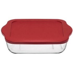 Resim Paşabahçe 59034 Plastik Kapaklı Kare Borcam Tepsi 