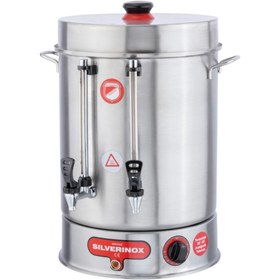 Resim Işıkgaz Silverinox Ikazlı Çay Makinesi, Metal Musluklu, 80 Bardak Kapasiteli, 9 L 