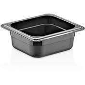 Resim GastroPlast Gn 1/6-65 Mm Gastronom Küvet, Polikarbon, Siyah 