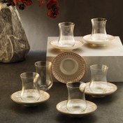Resim Sandro Moreno 1898 Davinci Beyaz 12 Parça 6 Kişilik Çay Seti 150 ml 
