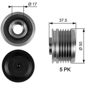 Resim Gates Oap7053 Alternator Kasnagi A6401500160 A6401500360 A6401500560 