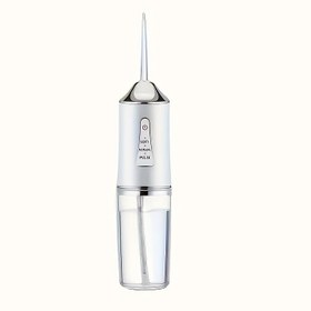 Resim Yeni Ağız İrrigatörü, Akıllı Çip Elektrikli Su Flosser, 3 Mod Ayarlaması, 4 Püskürtme Başlığı, USB Şarj Edilebilir, 300mAh Pil, 360 Derece Dönebilen Kafa 