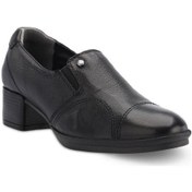 Resim Forelli 57203-g Pıloyd Siyah Kadın Hakiki Deri Topuklu Ayakkabı-siyah Siyah 